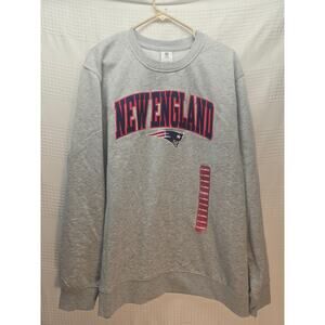 New England Patriots Pullover sweatshirt Mens Size XL Crew Neck Gray 6805